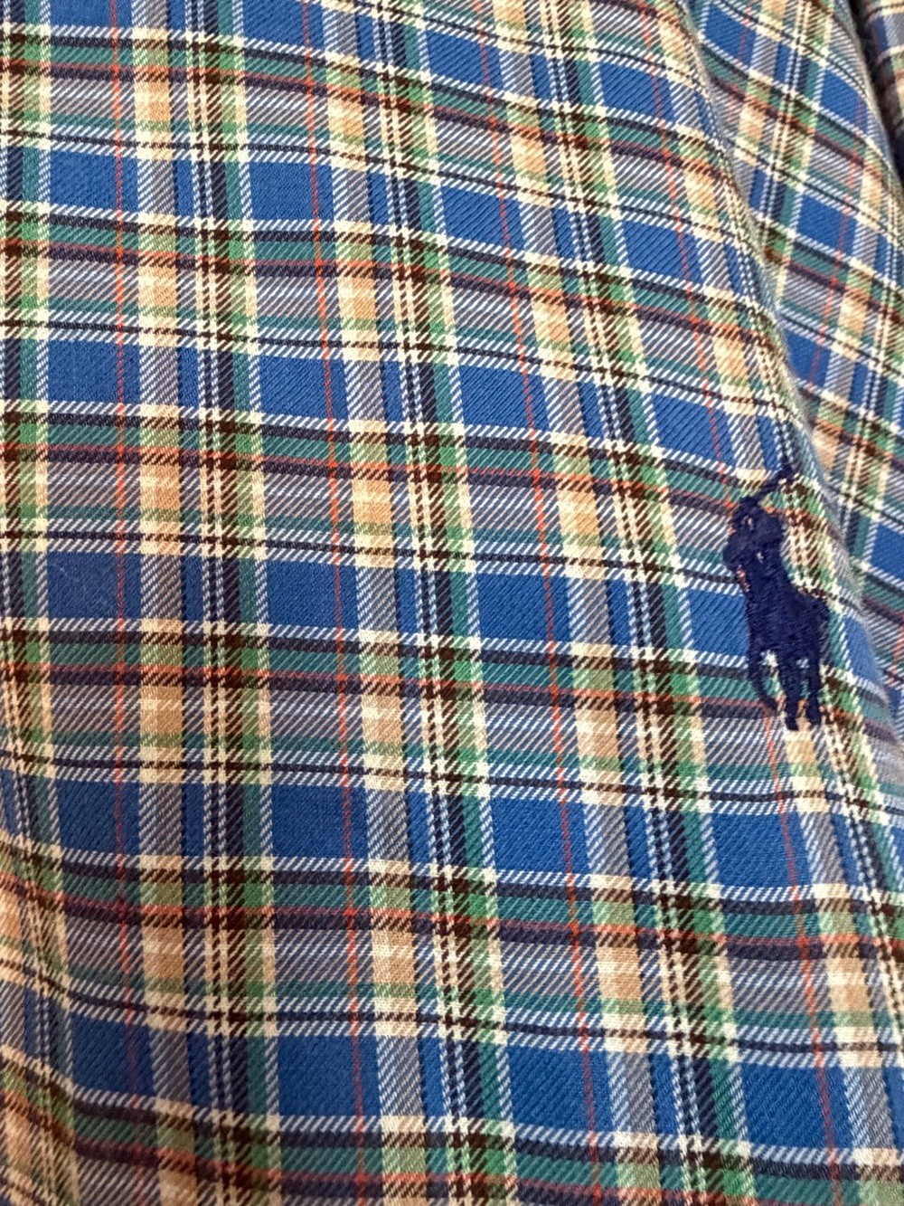 Ralph Lauren Blue and Green Plaid Button-Down Shirt 4XL - Picture 4 of 14